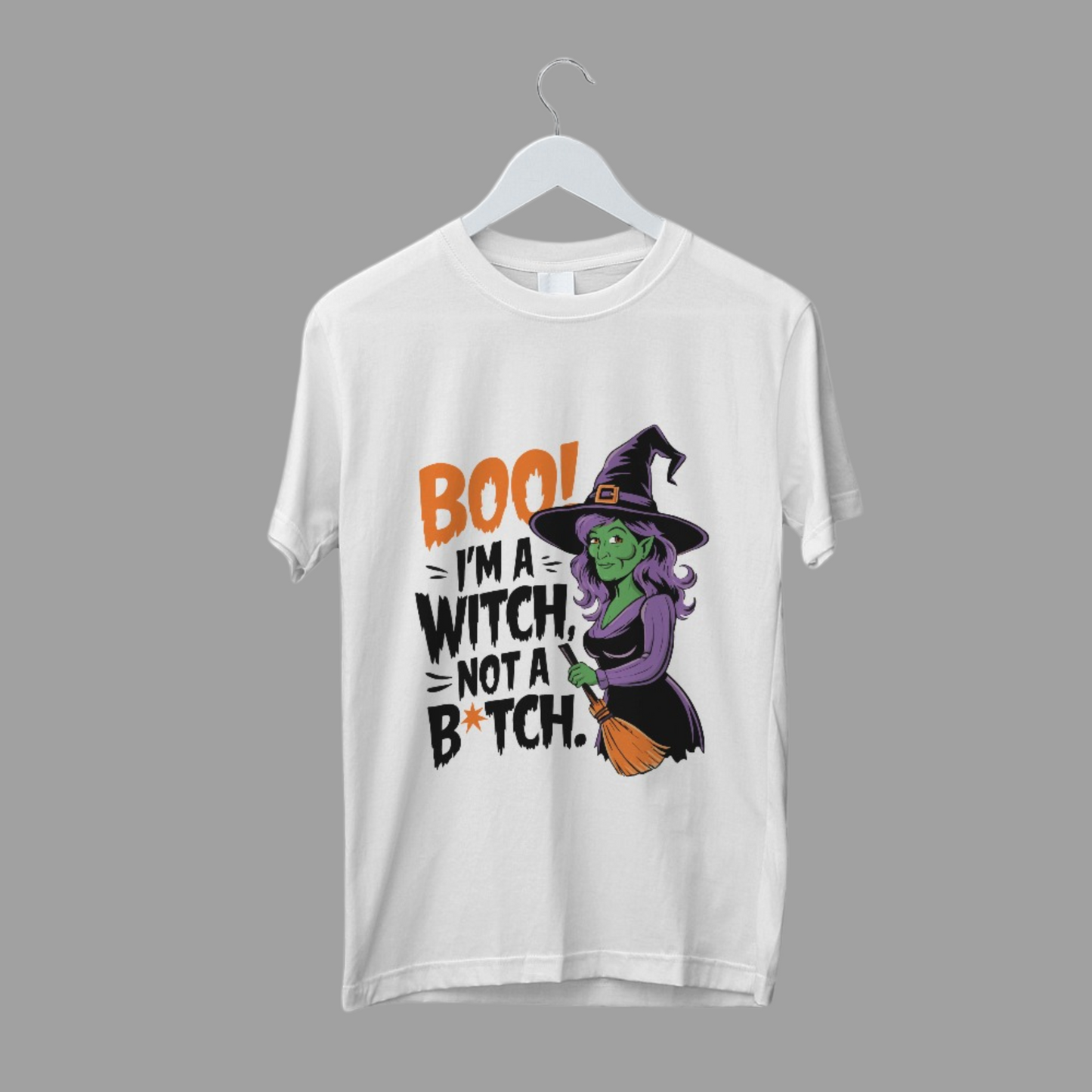 Boo I'm a Witch Halloween Graphic Printed Unisex T-shirt
