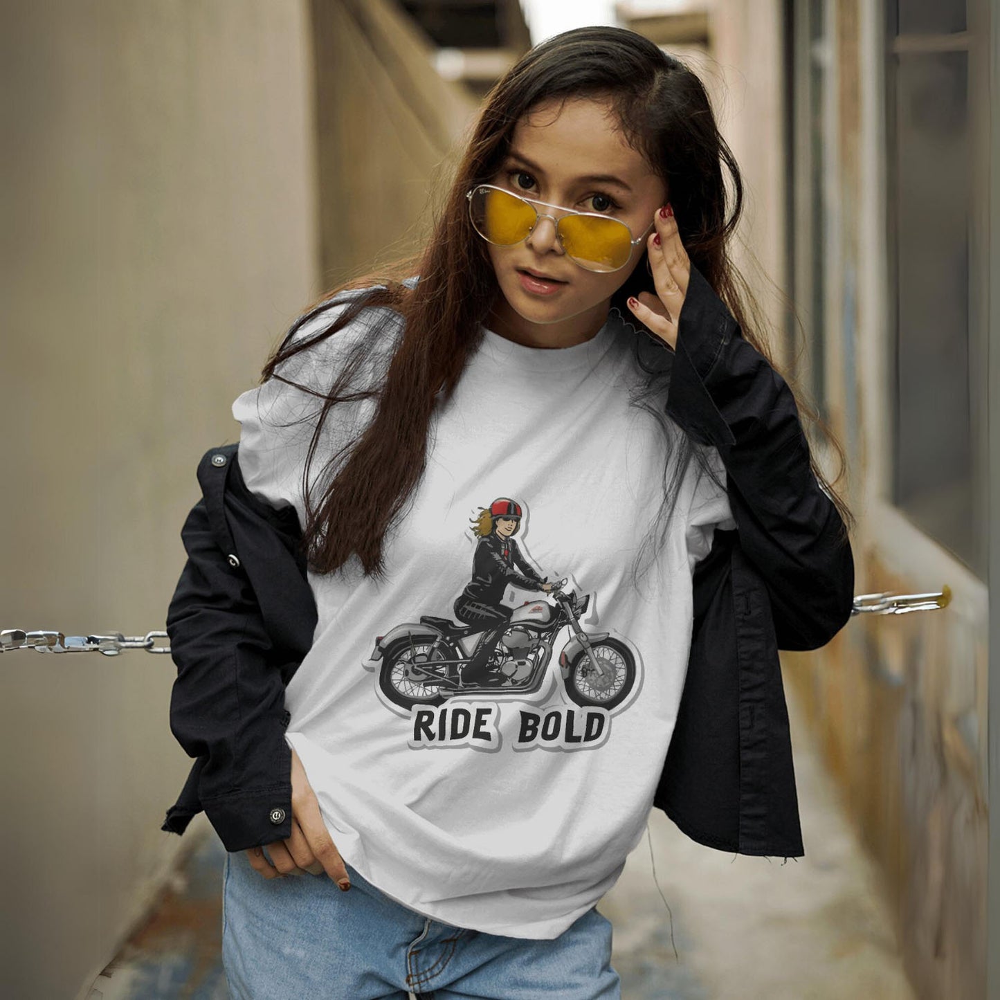 Women's Ride Bold Graphic Printed T-shirt
