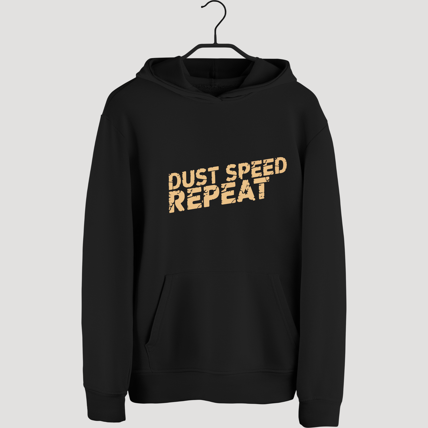 Dust Speed Repeat Biker Black Unisex Hoodie
