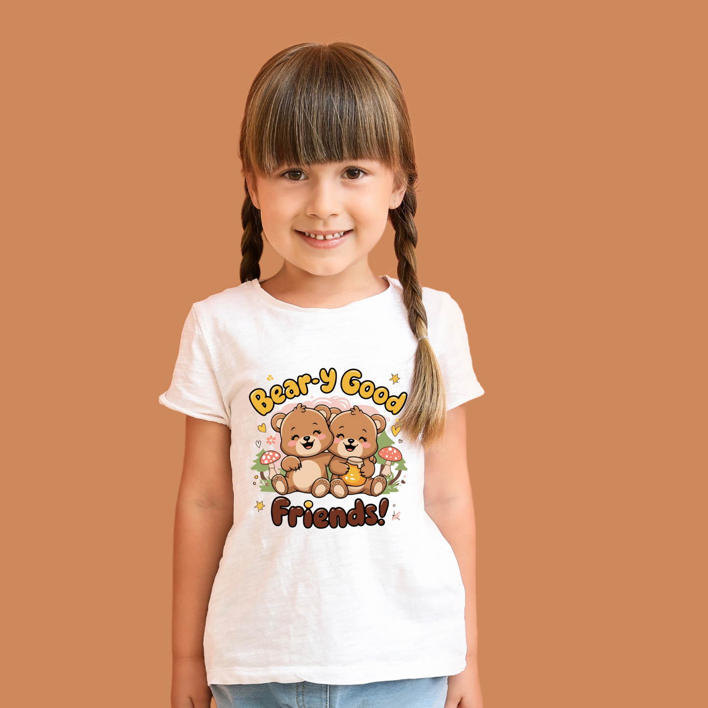 Kids Bear-y Good Friends! Graphic Printed T-shirt (Unisex)