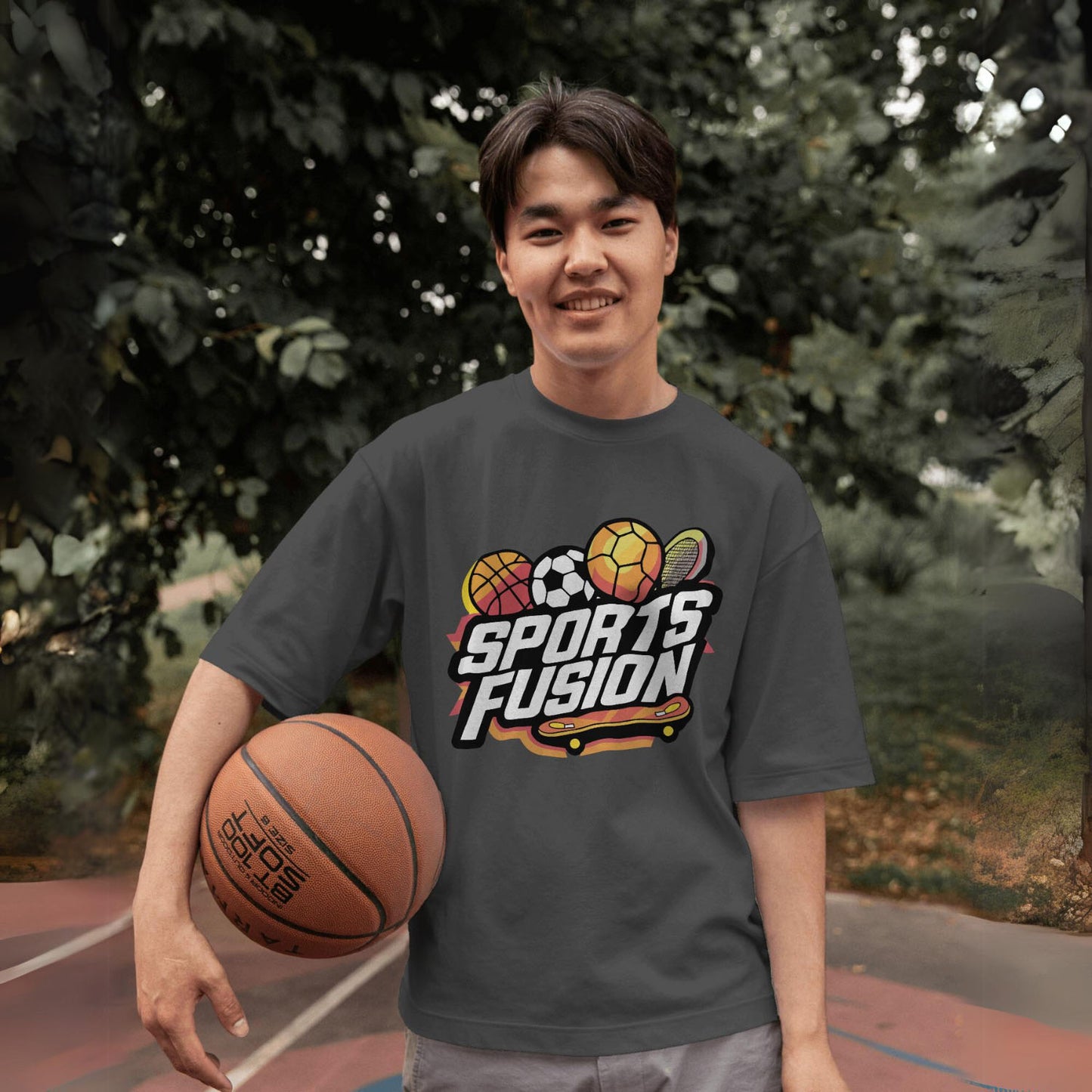 Men's Sports Fusion Graphic Printed T-shirt