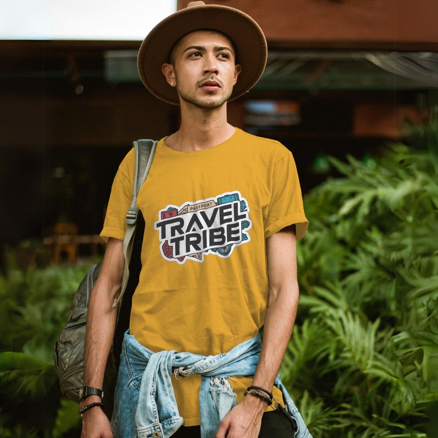 Men's Travel Tribe Graphic Printed T-shirt