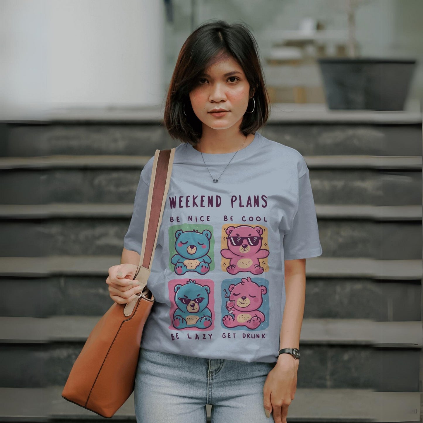 Women's Weekend Plans Graphic Printed Oversized T-shirt