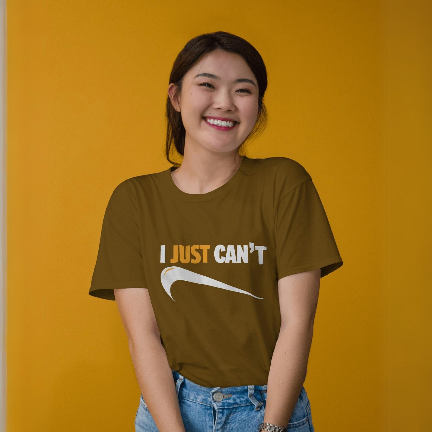 Women's I Just Cant Graphic Printed Oversized T-shirt