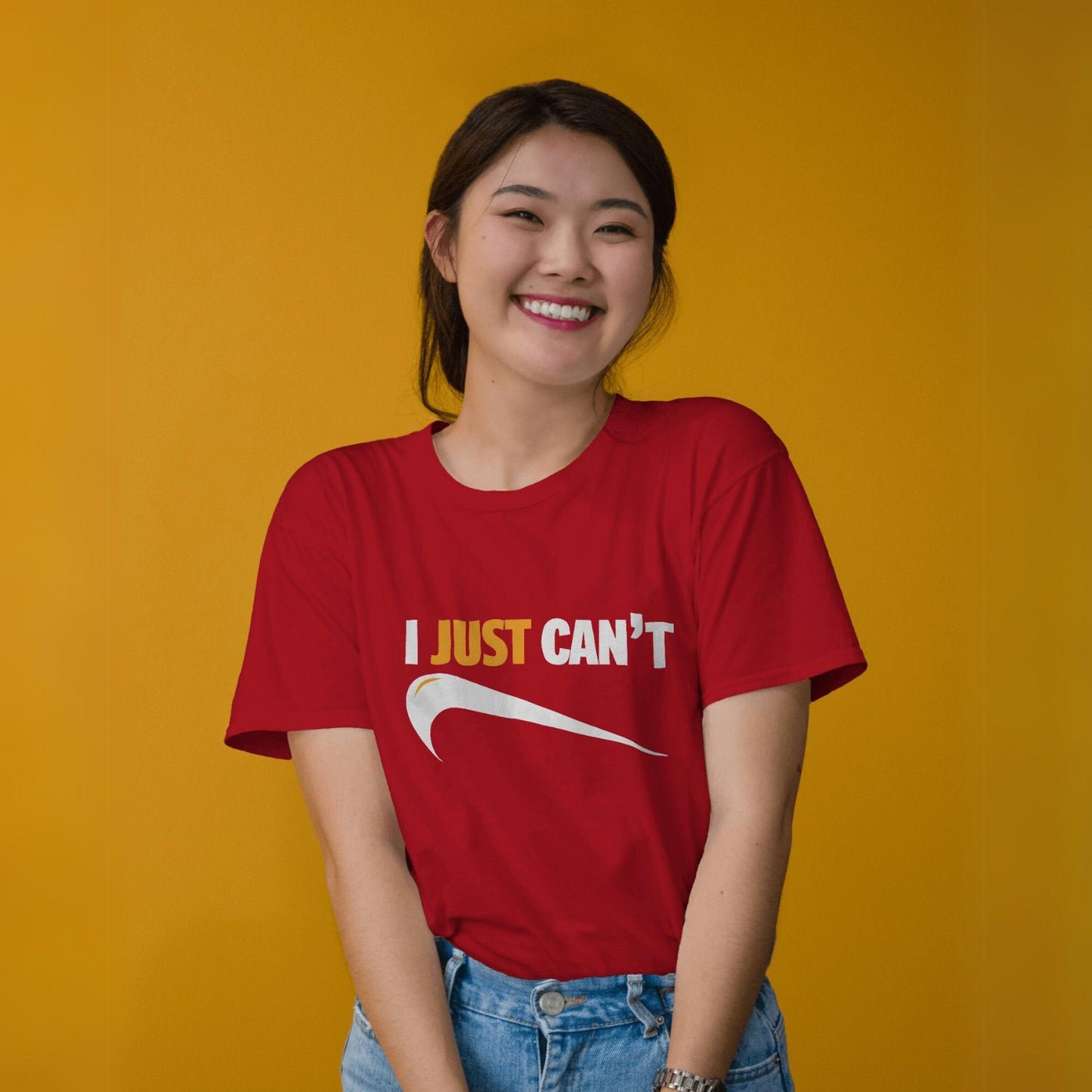 Women's I Just Cant Graphic Printed Oversized T-shirt