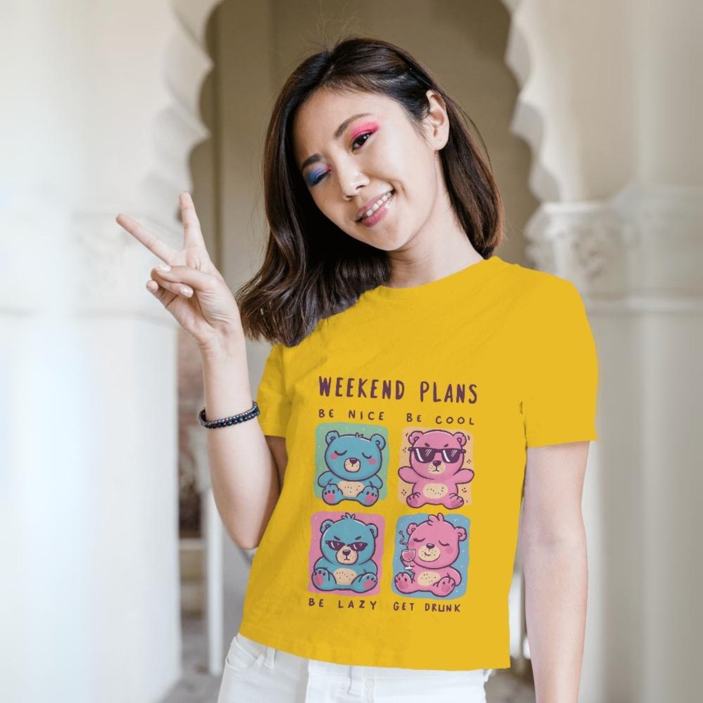 Women's Weekend Plans Graphic Printed T-shirt