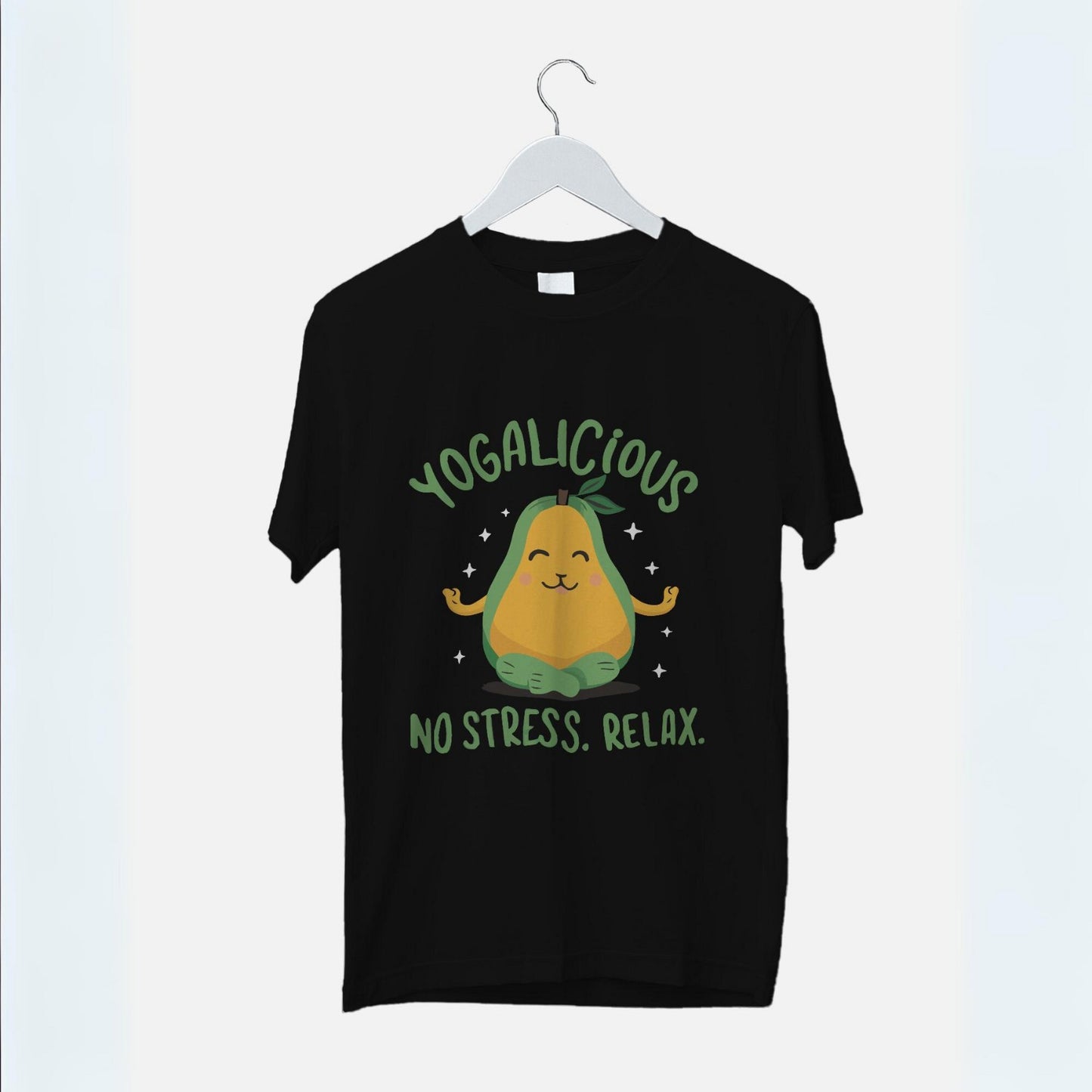 Women's Yogalicious.. No Stress. Relax Graphic Printed Oversized T-shirt