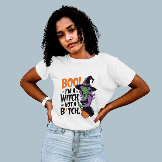 Boo I'm a Witch Halloween Graphic Printed Unisex T-shirt