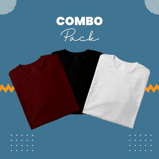 Combo Pack Of 3 T-Shirts