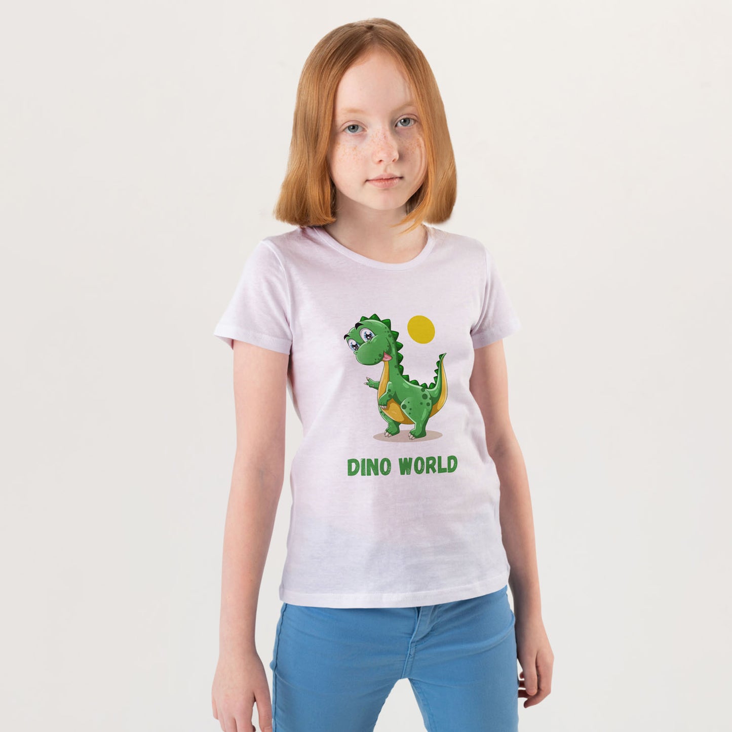 Kids Dino World Graphic Printed T-shirt