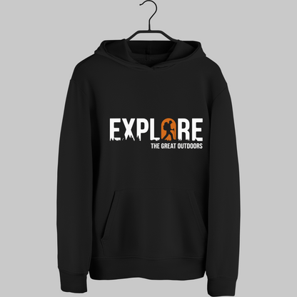 Explore - The Great Outdoors Black Unisex Hoodie