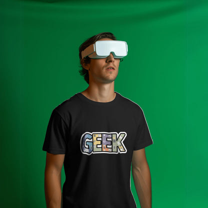 Men's Geek Graphic Printed T-shirt