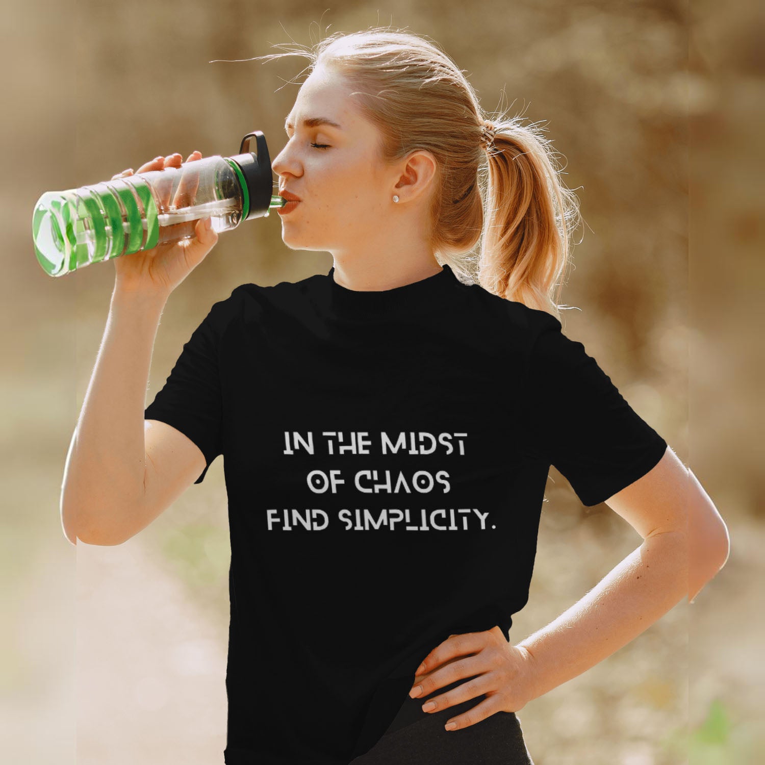 Women's In the midst of chaos find simplicity Printed T-shirt