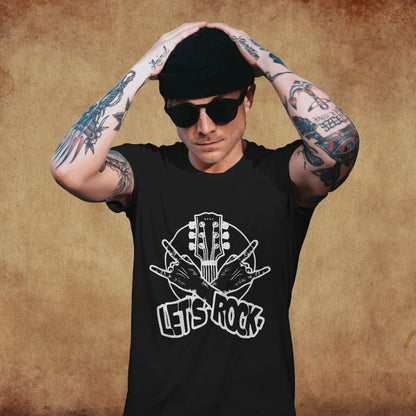 Men's Lets Rock Graphic Printed T-shirt