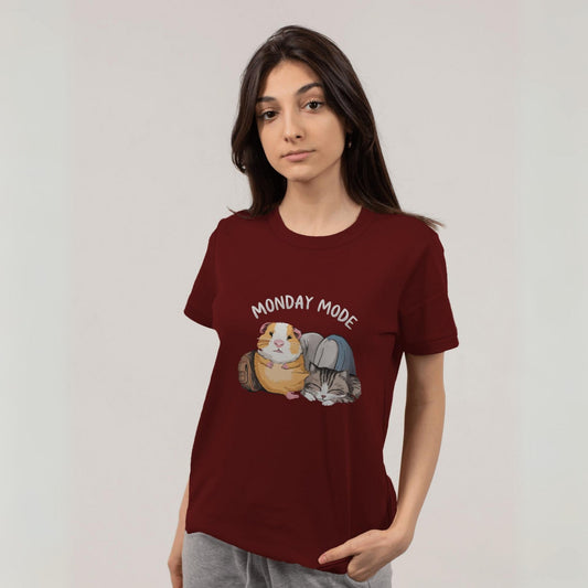 Women's Monday Mode Graphic Printed T-shirt