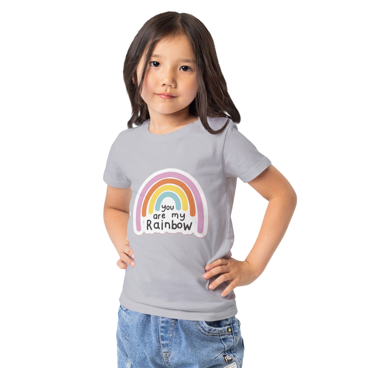 Kids You are my Rainbow Graphic Printed T-shirt