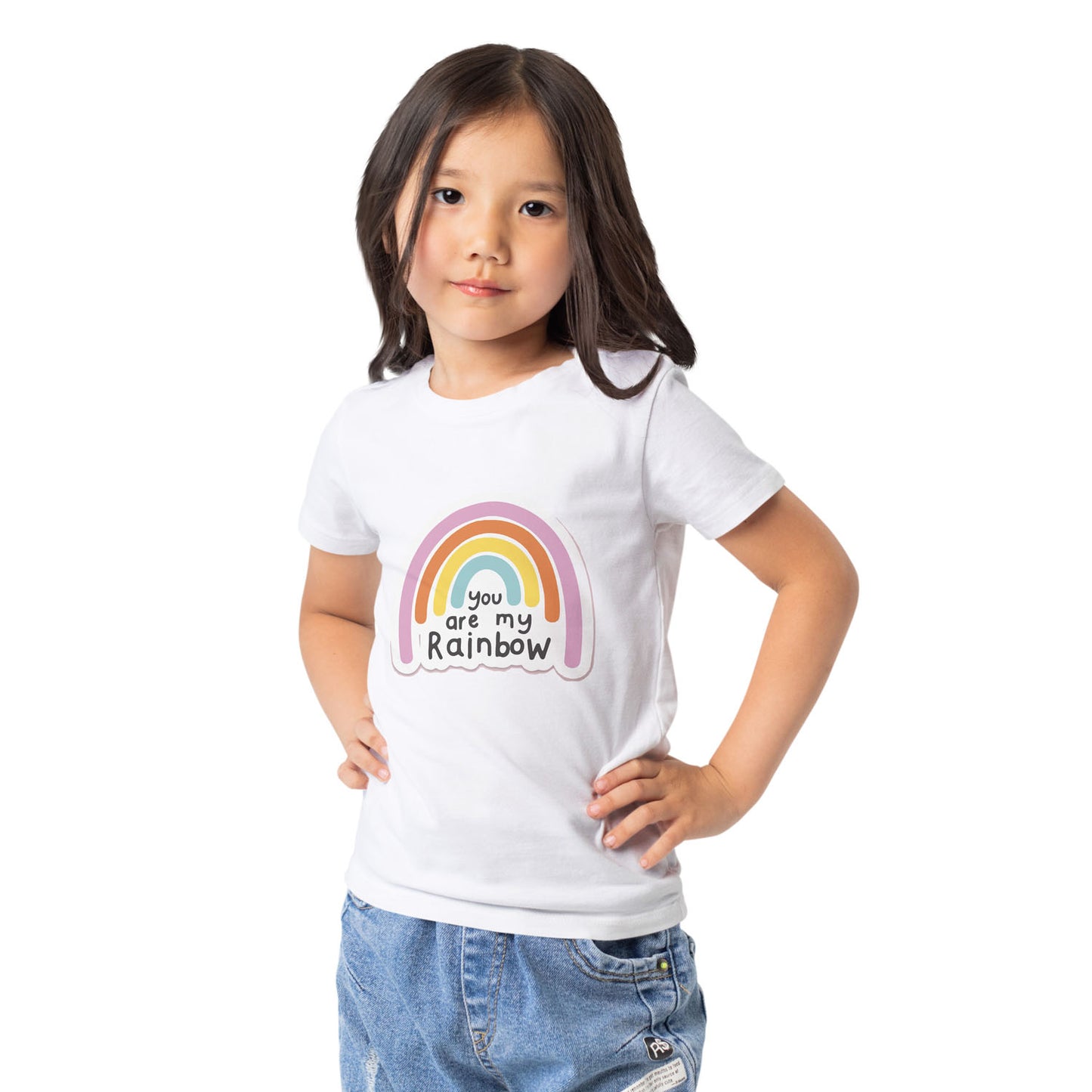 Kids You are my Rainbow Graphic Printed T-shirt