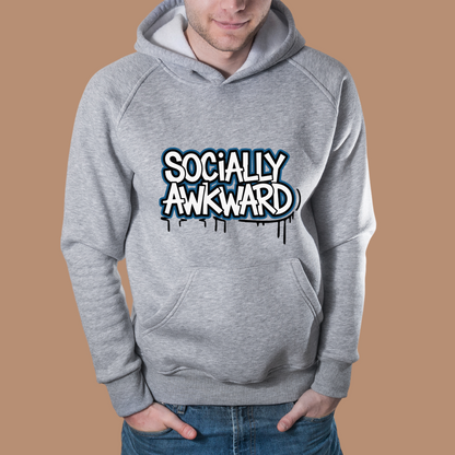 Socially Awkward Grey Unisex Hoodie