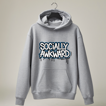 Socially Awkward Grey Unisex Hoodie