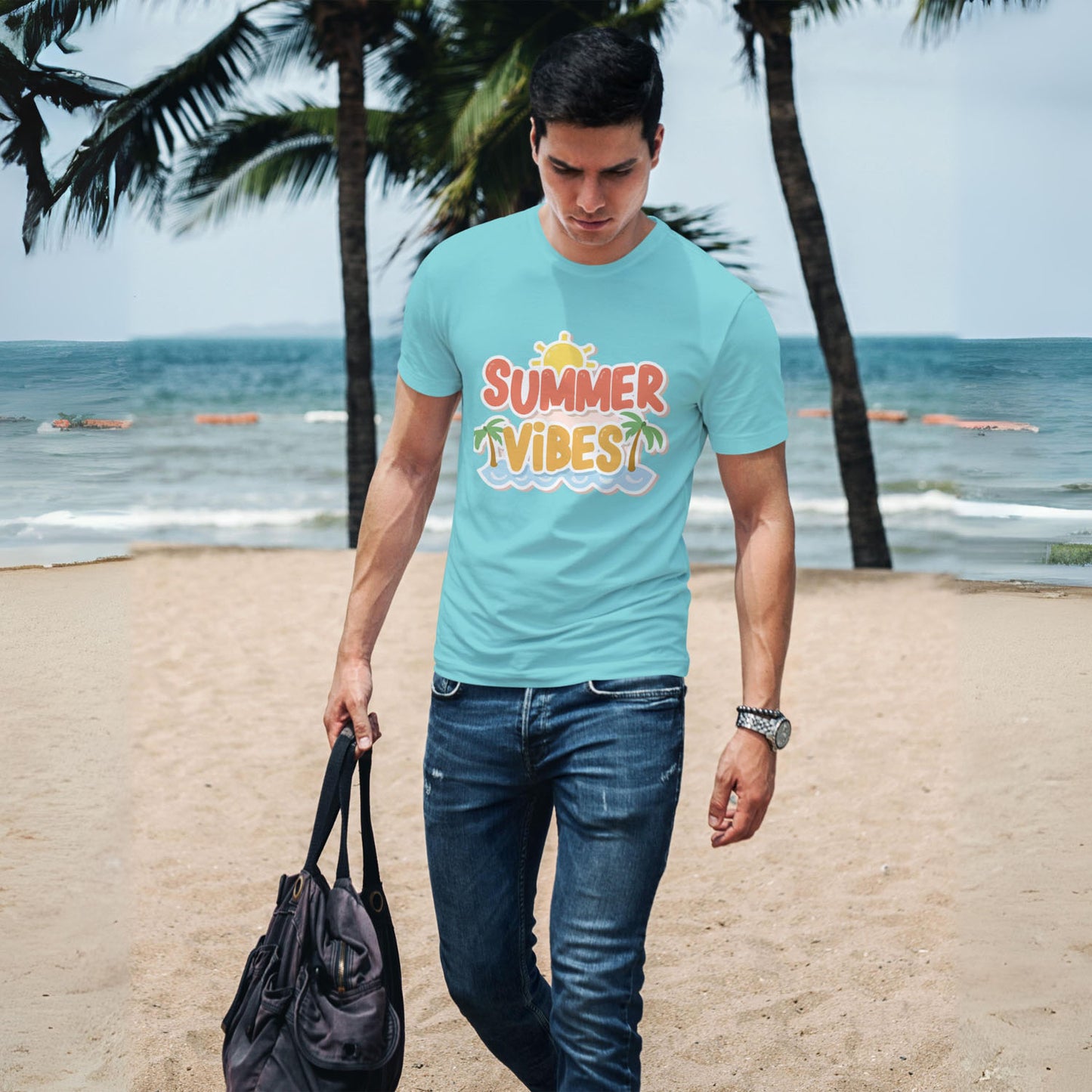 Men's Summer Vibes Graphic Printed T-shirt