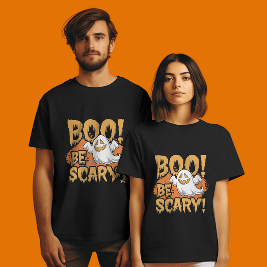 Boo Be Scary Halloween Graphic Printed Unisex T-shirt