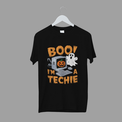 Boo! I'm a Techie Halloween Graphic Printed Unisex T-shirt