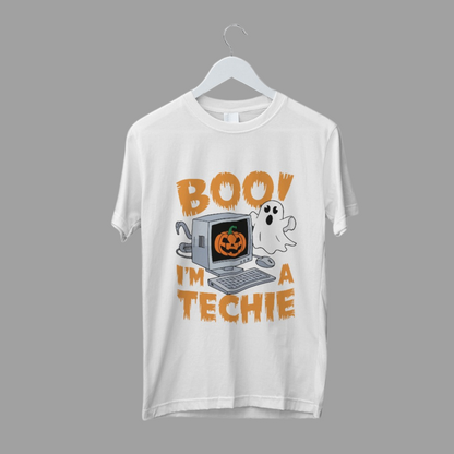 Boo! I'm a Techie Halloween Graphic Printed Unisex T-shirt