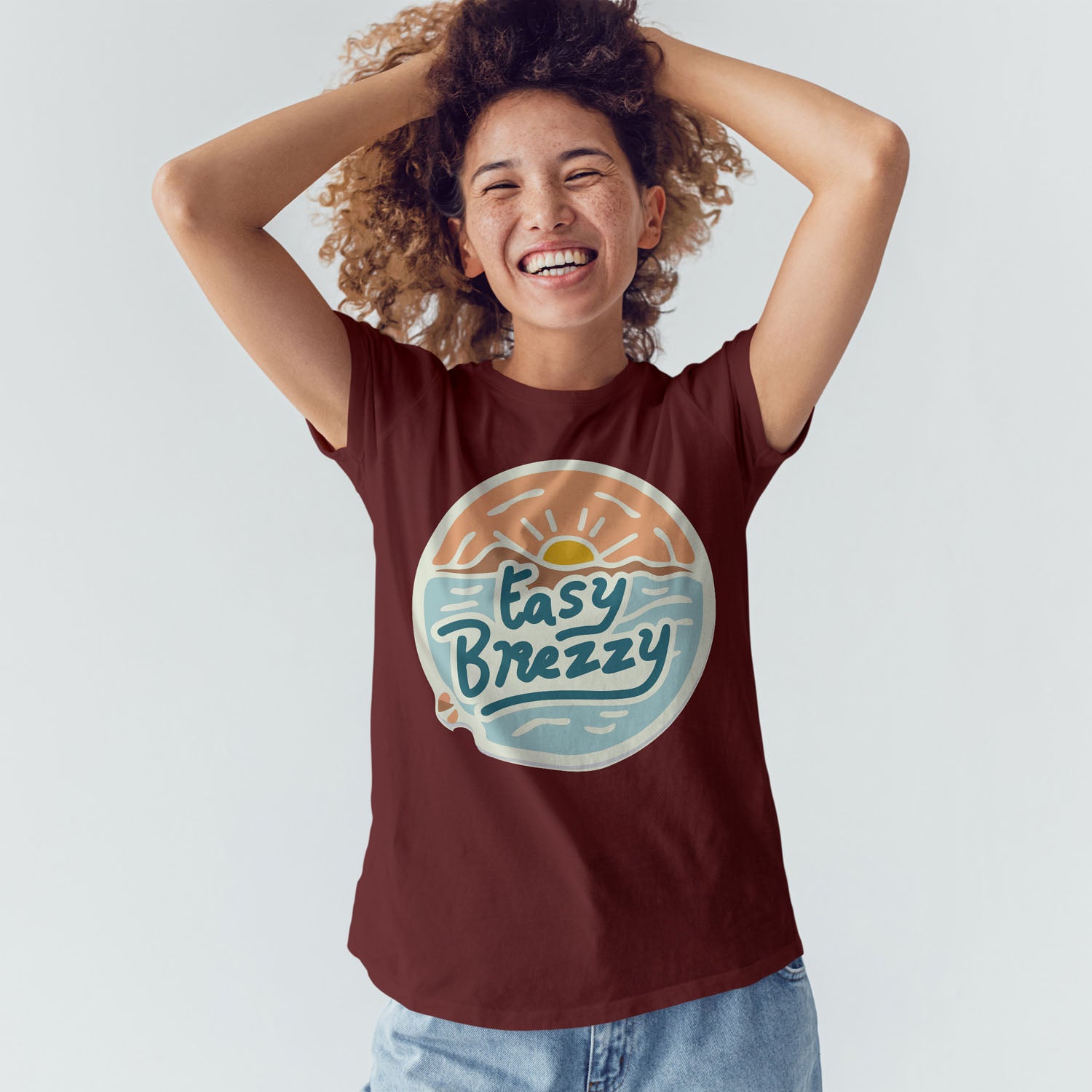 Women's Easy Breezzy Graphic Printed T-shirt