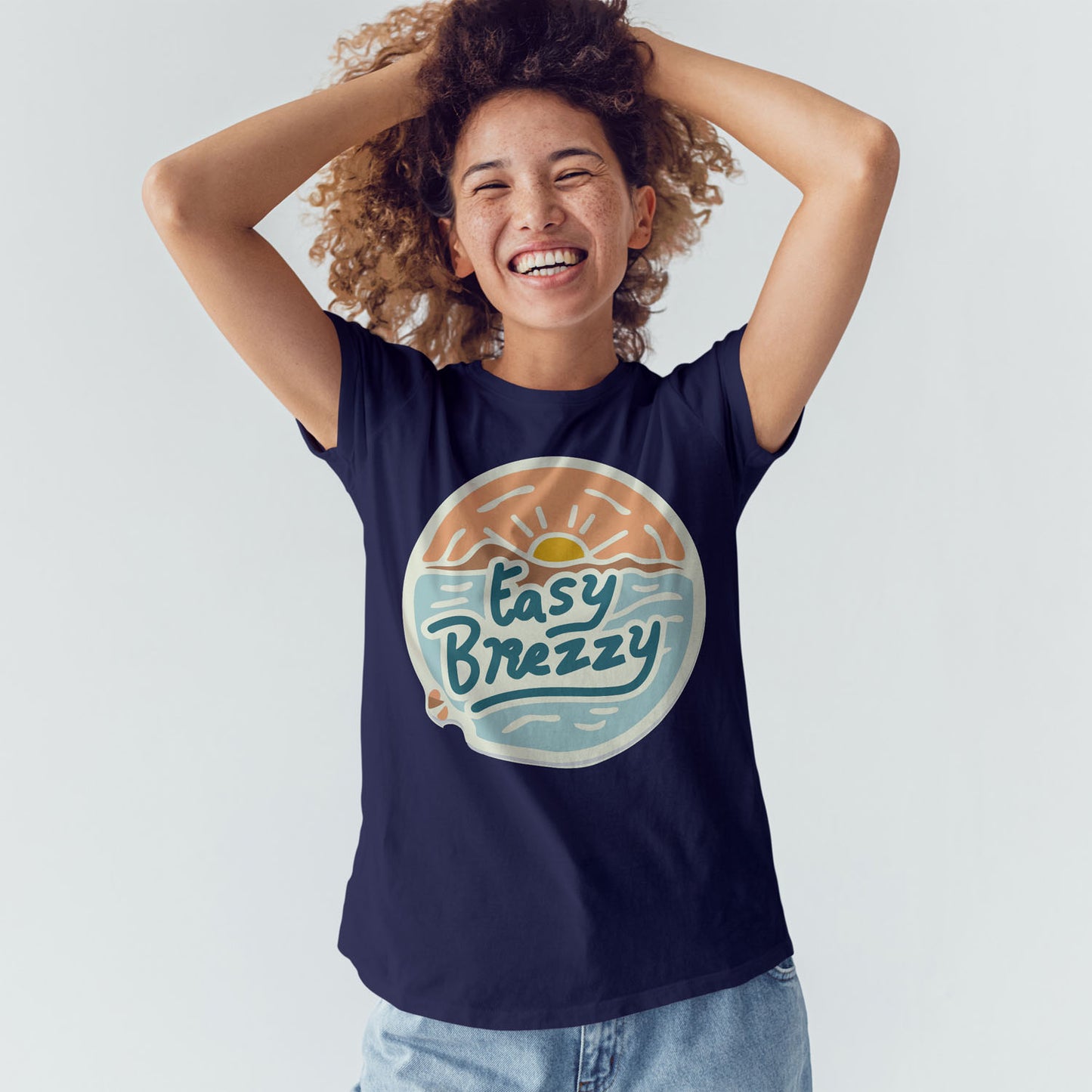 Women's Easy Breezzy Graphic Printed T-shirt