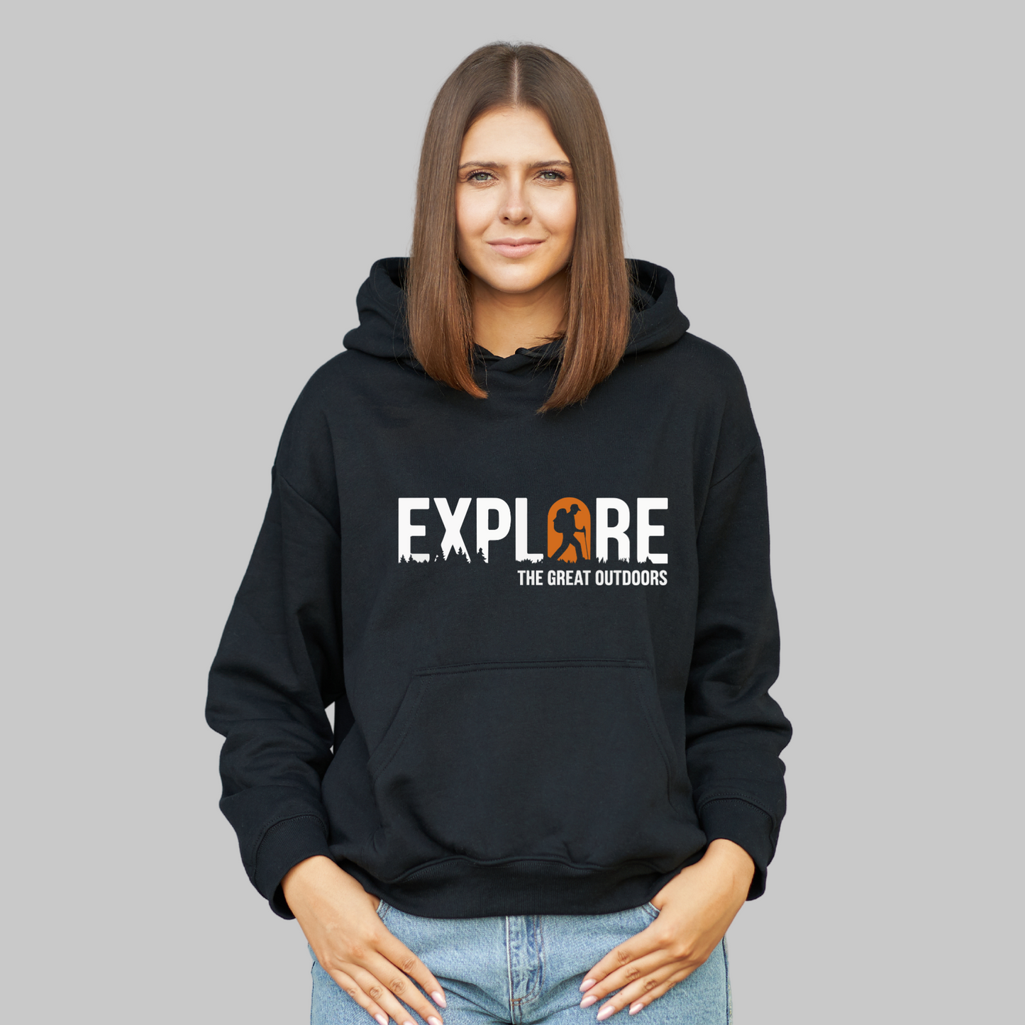 Explore - The Great Outdoors Black Unisex Hoodie