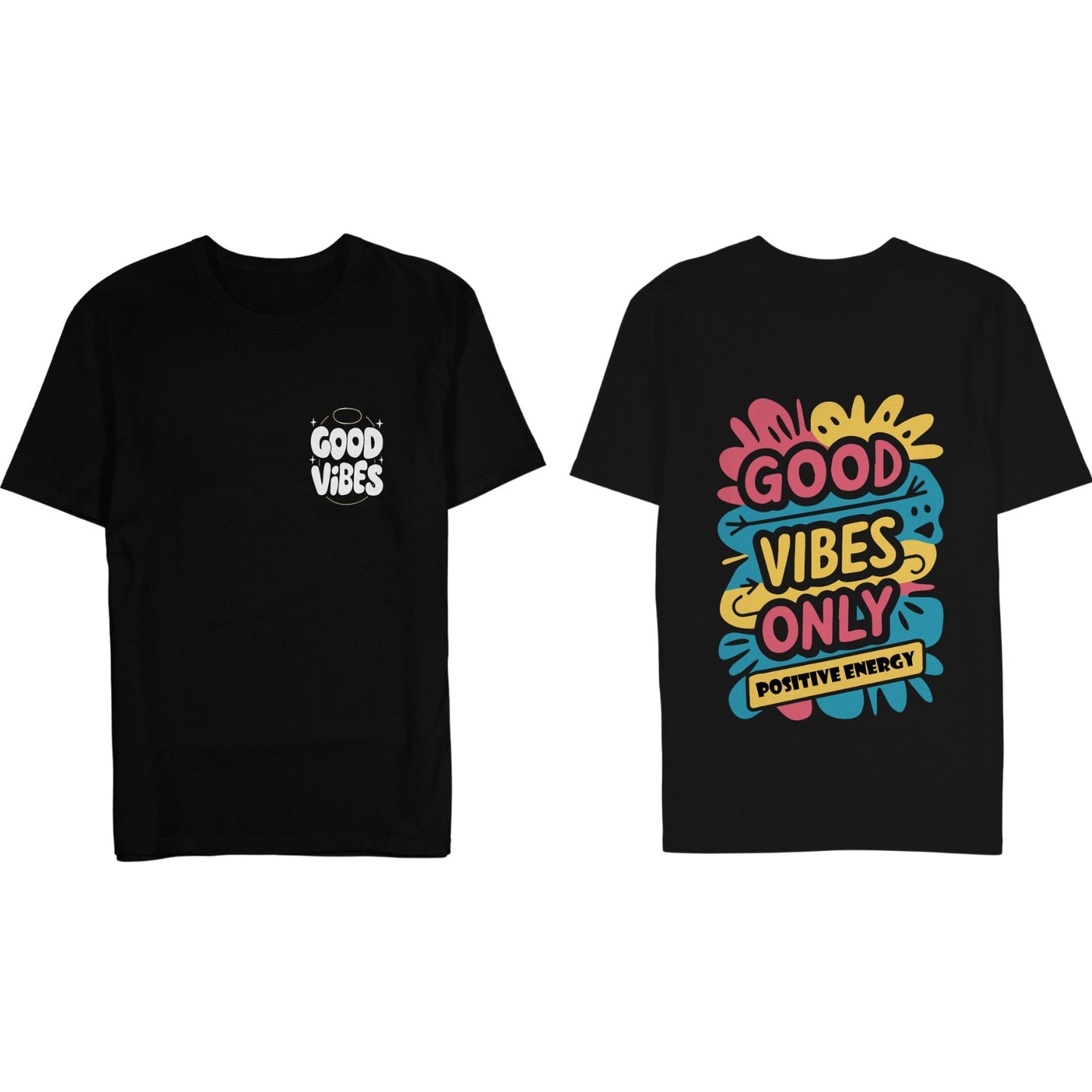 Men's Good vibes Only Graphic Printed Oversized T-shirt