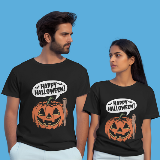 Happy Halloween Graphic Printed Unisex T-shirt