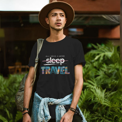 Men's I need more Travel Graphic Printed Oversized T-shirt