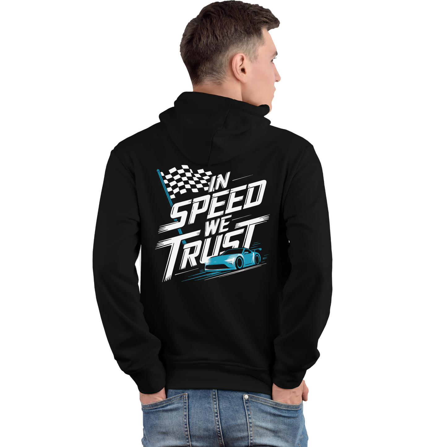 In Speed We Trust Black Unisex Hoodie