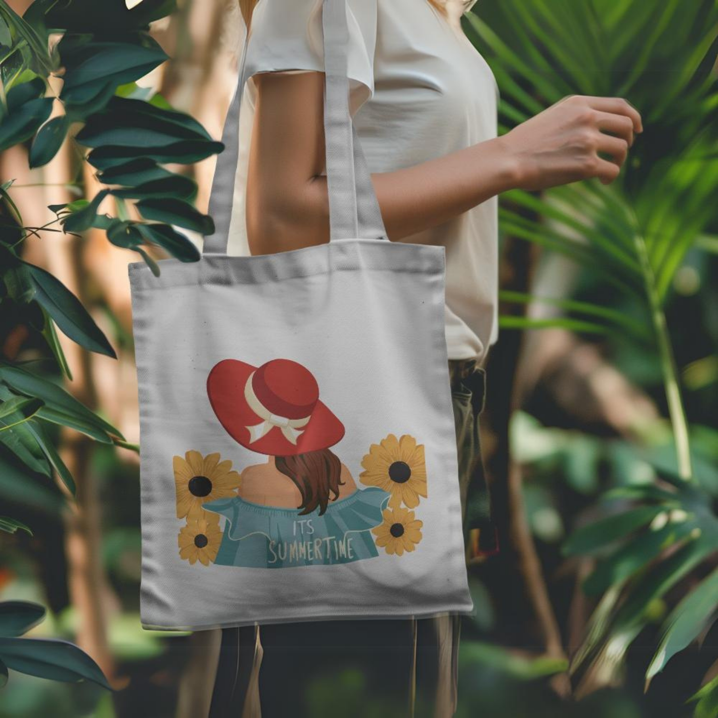 Its Summertime White Canvas Tote Bag