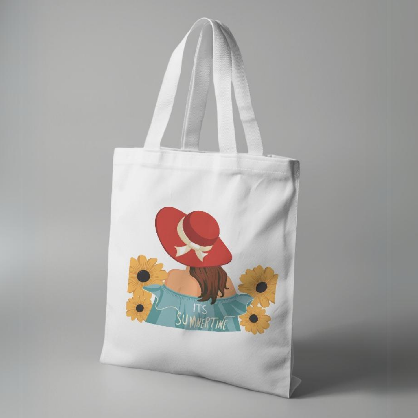 Its Summertime White Canvas Tote Bag