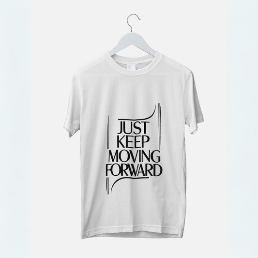 Men's Just Keep Moving Forward Graphic Printed Oversized T-shirt