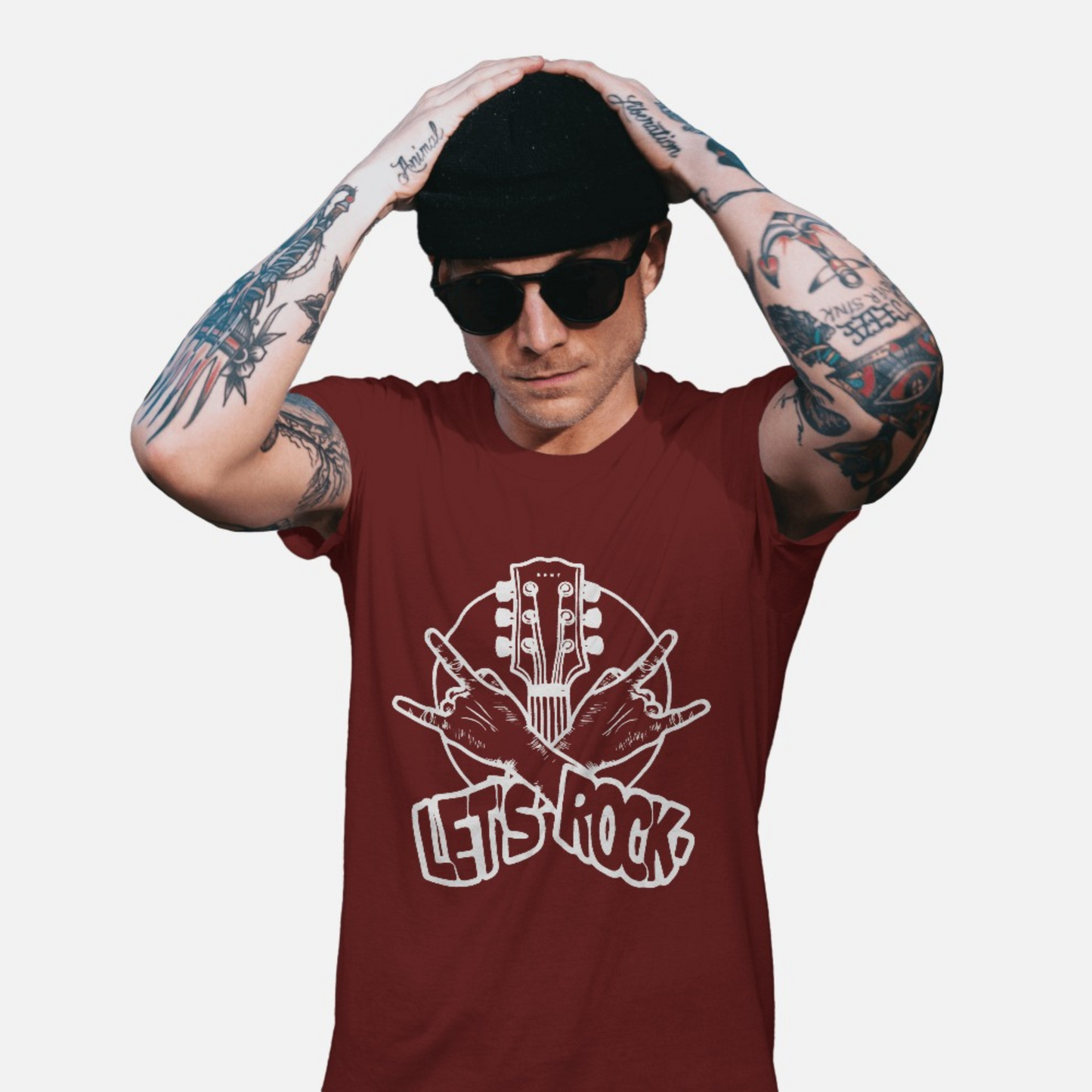 Men's Lets Rock Graphic Printed T-shirt