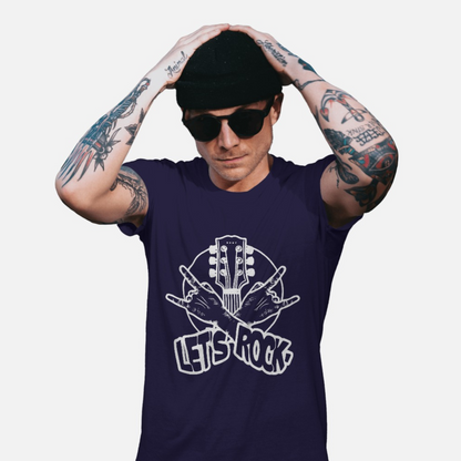 Men's Lets Rock Graphic Printed T-shirt