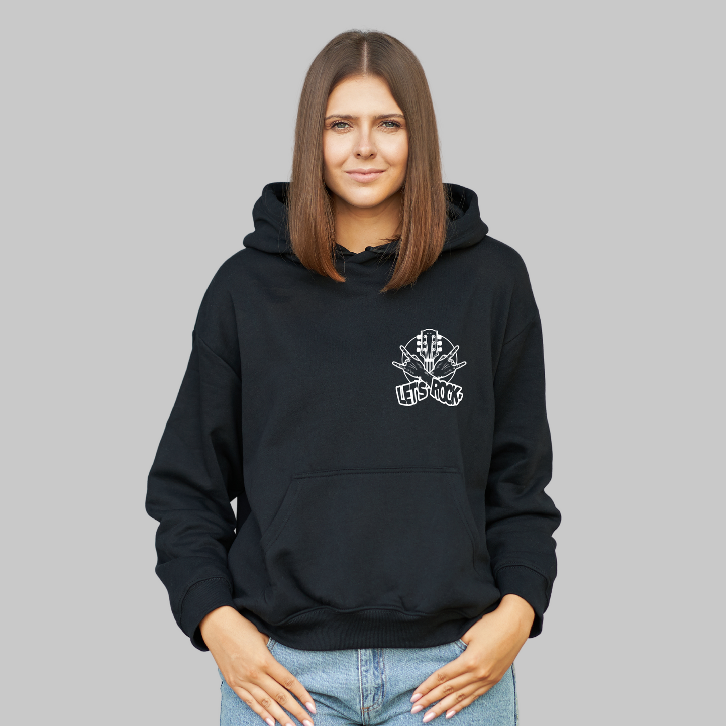 Lets Rock Black Unisex Hoodie