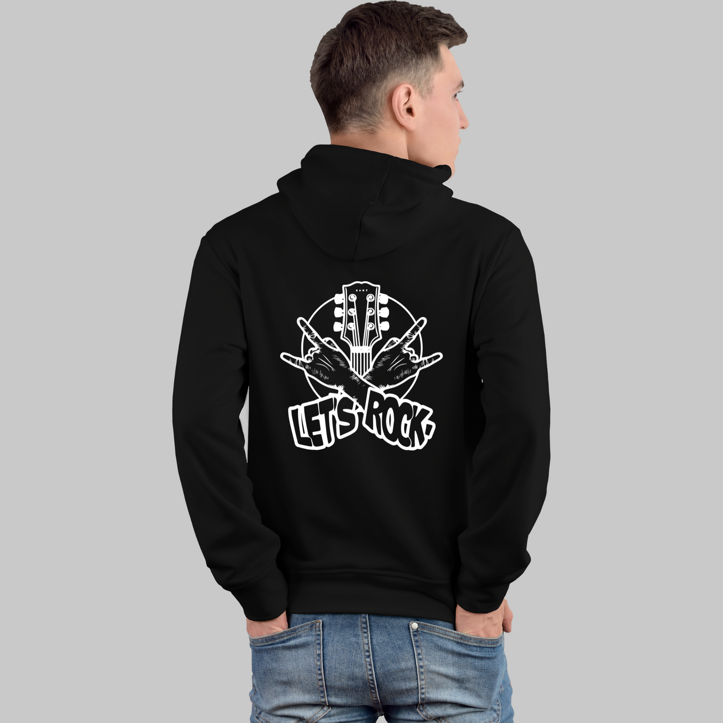 Lets Rock Black Unisex Hoodie