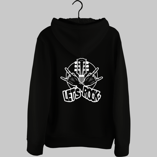 Lets Rock Black Unisex Hoodie