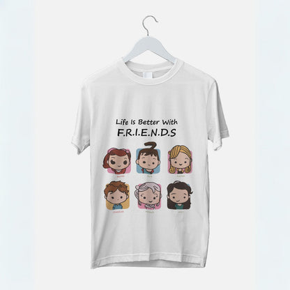 Women's Life is better with FRIENDS Graphic Printed T-shirt