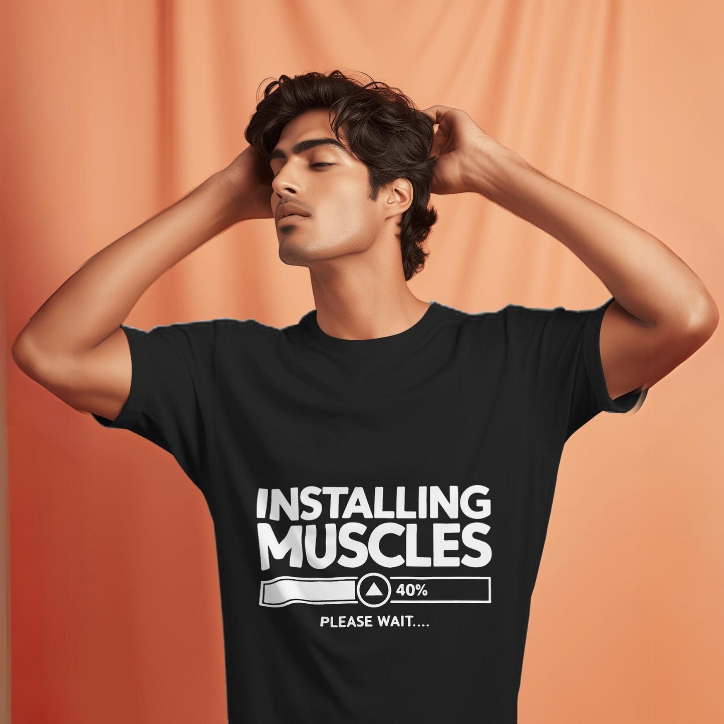 Installing Muscles Graphic Printed Oversized Unisex T-shirt