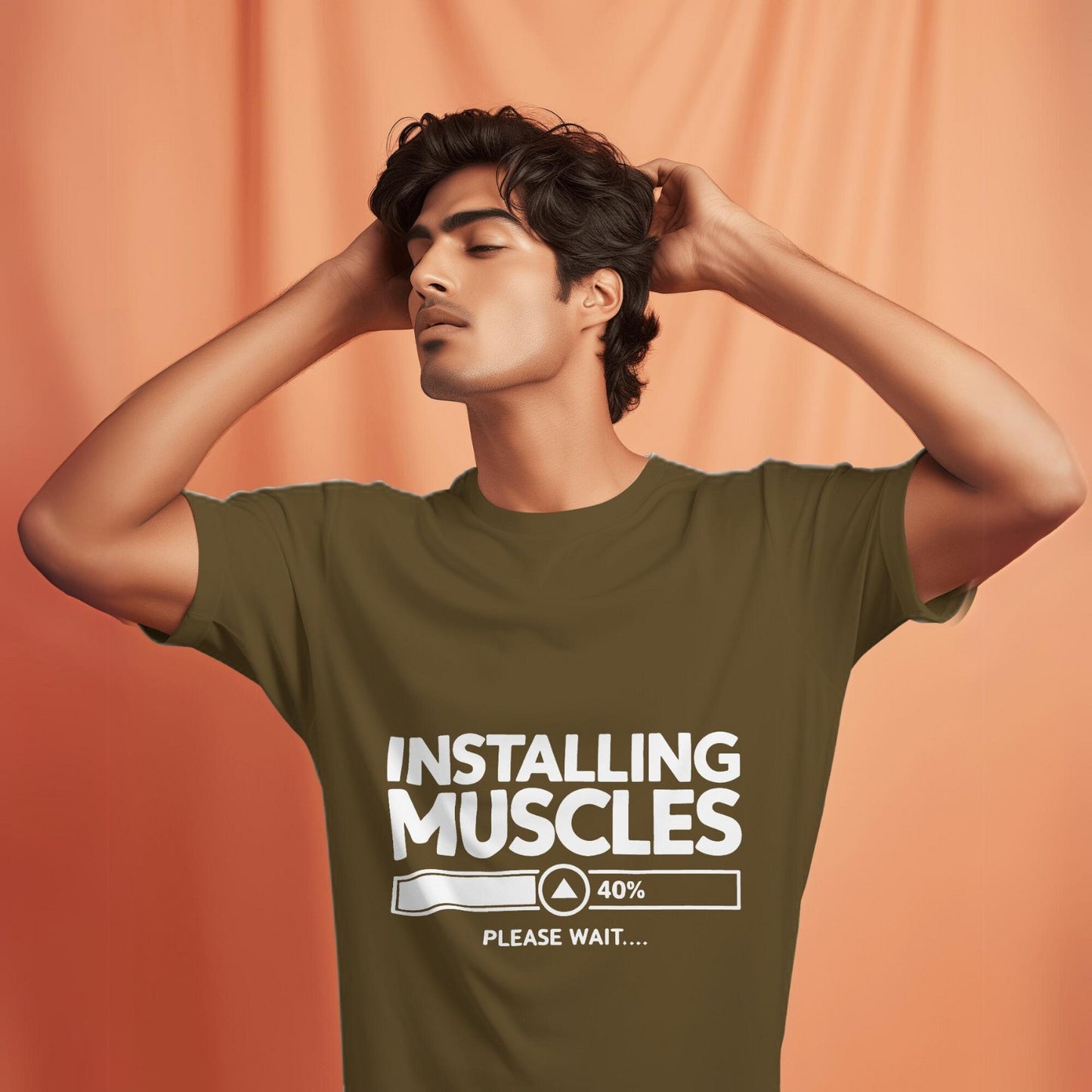 Installing Muscles Graphic Printed Oversized Unisex T-shirt