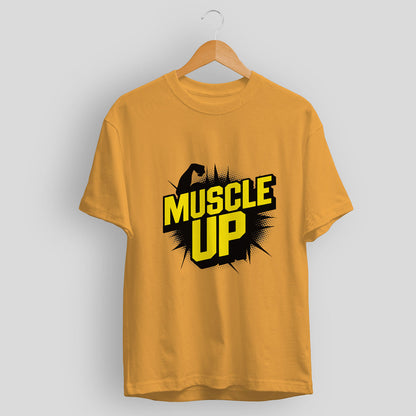 Men's Muscle Up Graphic Printed T-shirt