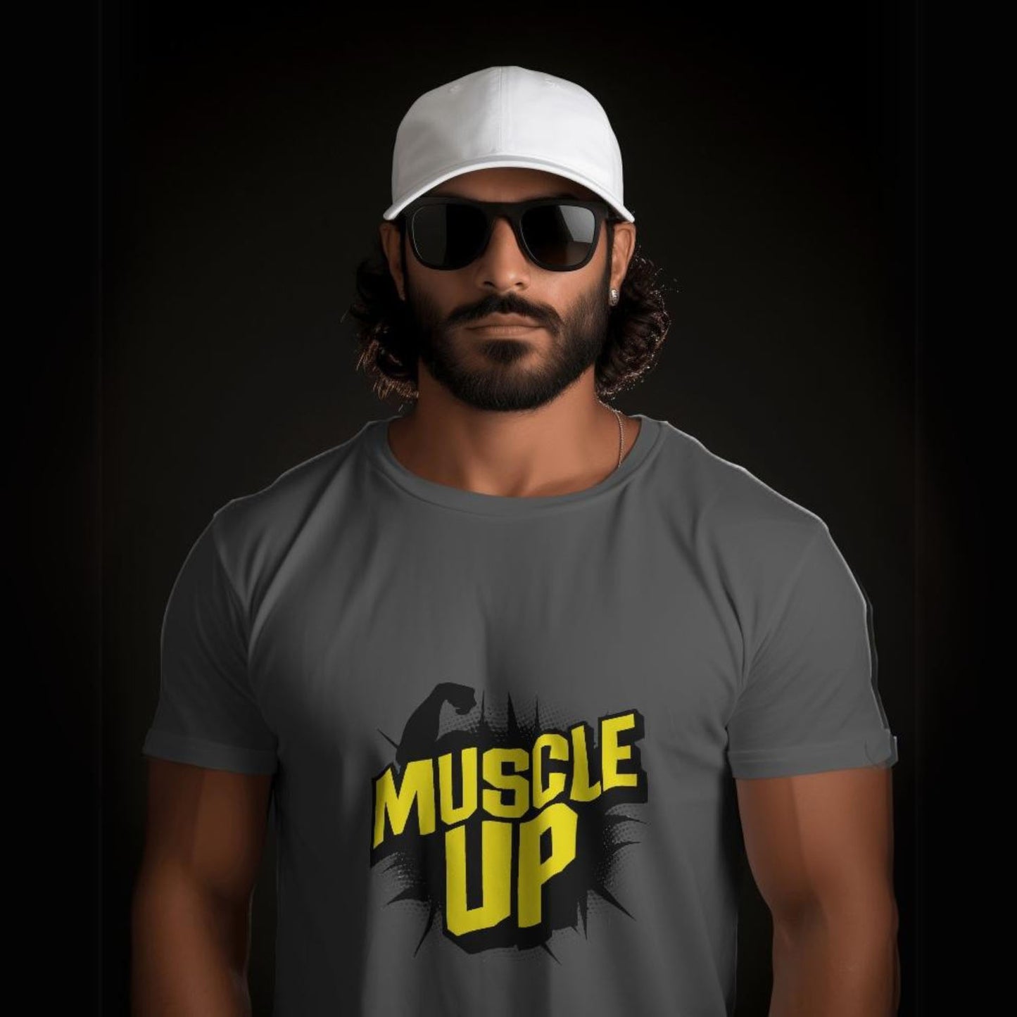 Men's Muscle Up Graphic Printed T-shirt