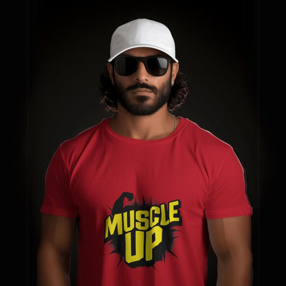 Men's Muscle Up Graphic Printed T-shirt