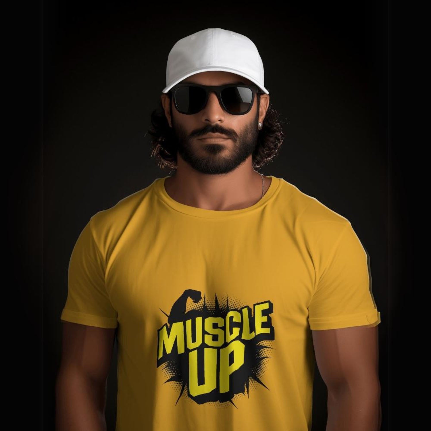 Men's Muscle Up Graphic Printed T-shirt