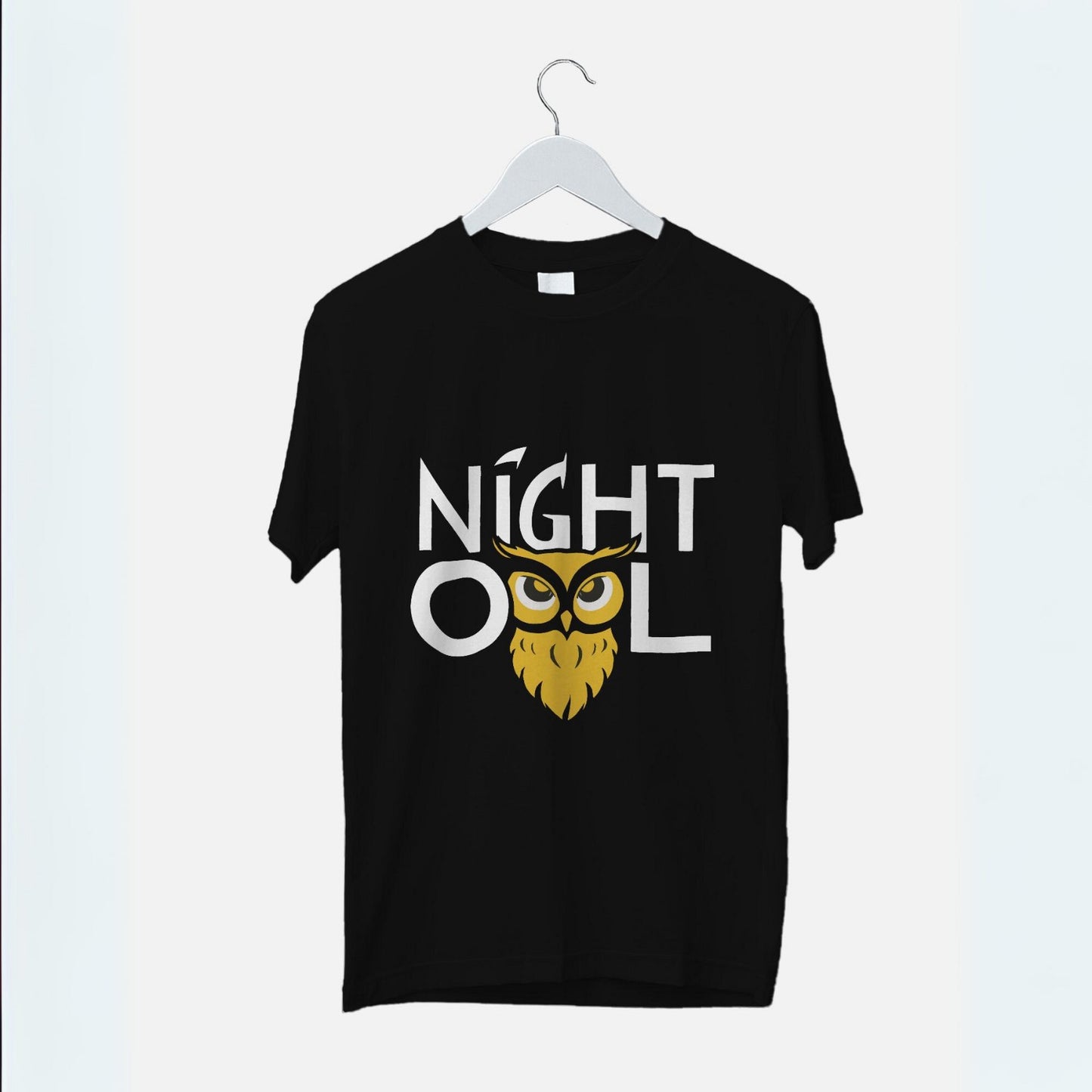 Men's Night Owl Graphic Printed Oversized T-shirt